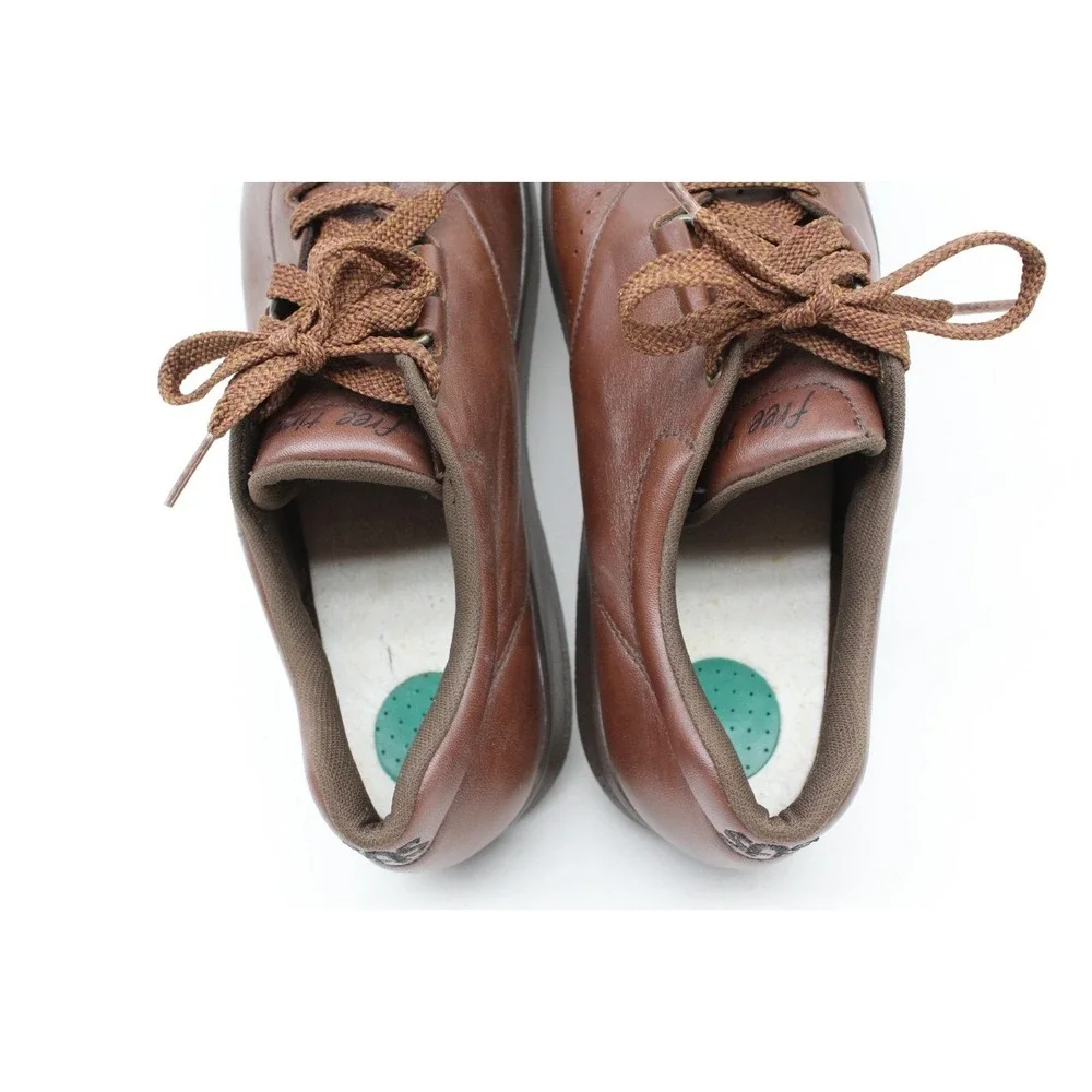 SAS Free Time Walking Shoes Sneakers Womens Size‎ 7.5 N Brown Leather NO INSOLES